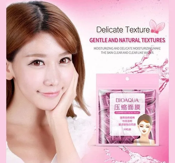 Mask Tablet BIOAQUA Compressed Facial Tablet Face Sheet Mask – 50 Pcs | Portable ...