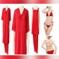 3Pcs Soft Fabric Nightdress for Romantic Couples - Sexy Short Nighty With Gown. 
