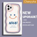 chenyyka For iPhone 11 Pro Case Fashion Smile Pattern Colorful Lovely Cream Wave Border Soft Clear Shockproof Phone Cases Creative Camera Transparent Casing Simple Gentle Protective Cover. 