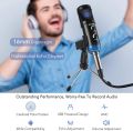 AGPTEK Microphone for PC with Mic Stand, 3.5 & USB Jack Gaming Mic Condenser Recording Microphone for Computer, PC ,Laptop, Podcasting, Streaming Singing YouTube Skype. 
