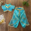 Aladdin Jasmine Princess Cosplay Baby Kid Girl Fancy Dress Up Party Costume Sets. 
