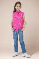 Saya Stitched 1 Piece Shirt For Kids and Girls - Cotton Dobby Printed Sleeveless Collared Shirt For -designcode: KP1P-0019. 