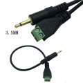 【All Of Me】3.5mm TS Mono Male 2 Pin Screw Terminal AUX Headphone Balum 0.3m. 
