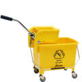 20 Liter Commercial Mop Bucket with Deluxe Wringer Side Press Cleaning Mop Trolley. 