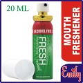 MOUTH FRESHENER MOUTH SPRAY FRESH BREATH FRESHENER ORAL SPRAY FOR FRESH BREATH, FRESHMINT, SPEARMINT, FRESH MINT, PEPPERMINT ETC (1 PIECE) NON ALCOHOLIC AND LONG LASTING AVAILABLE BEST TREATMENT FOR BAD SMELL OF MOUTH, MANY TASTY FLAVOURS IMPORTED FROM UK. 