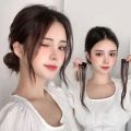 25CM Long Curly Middle-part Bangs Clips Front Two Side Wig Hair Extension Synthetic Fake Hairpiece for Women. 