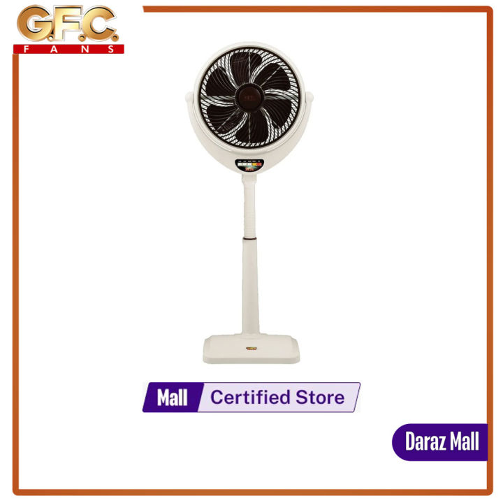 GFC Louver TCP Fan 14 Inch Copper Winding 3 speeds and revolving grill options to maximize air distribution Energy efficient Electrical Steel Sheet and 99.9% Pure Copper Wire