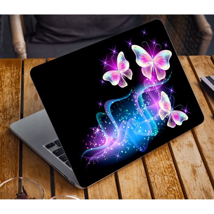Cute Aesthetic Pink Butterfly Laptop Notebook Skin Sticker Cover Art Laptop Skin Fits 13.3" 14" 15.6" 16"