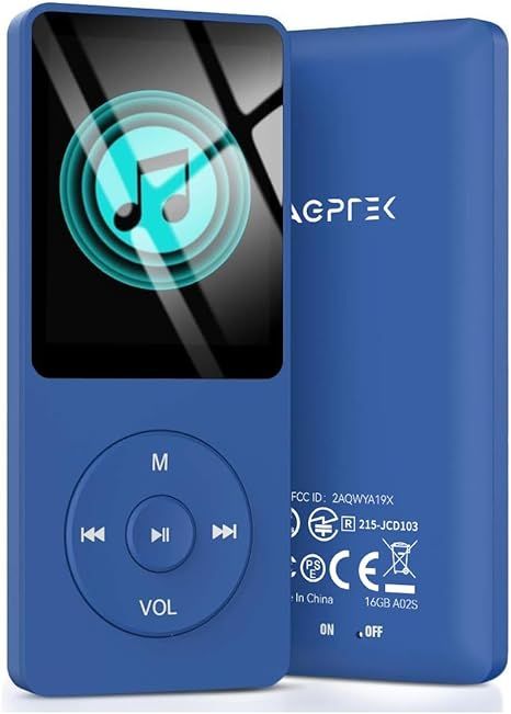 AGPTEK A02S 16GB MP3 Player, 70 Hours Playback Lossless Sound Music Player a76 b