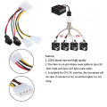 PC 4-Pin Molex/IDE to 3-Pin CPU/Chasis/Case Fan Power Cable Adapter Connector. 