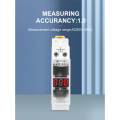 Din Rail Single Phase Voltage Meter AC 40-500V Modular Voltmeter Gauge Indicator LED Digital Display Voltmeter Easy to Use White. 