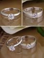 Classic Couple Rings For Men Women CZ Stone Trendy Wedding Lovers' Ring. 