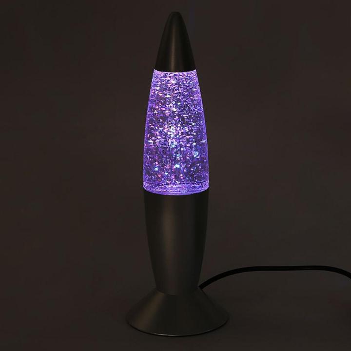 New 3D Rocket Multi Color Changing Lava Lamp RGB LED Glitter Night Light Gift （Can be changed in multiple colors）