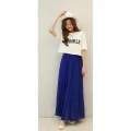 (Customized) Branded Finest Chiffon Pleated Skirt, Maxi Skirt - Embrace Elegance With This Stylish Chiffon Pleated Skirt. 