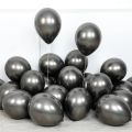 50pcs 10 inch Original Shiny Black Chrome Balloons Genuine Solid Metallic Balloon Black Balloon Party Balloons High Quality Latex Balloon  Birthday Party Decoration, Wedding helium balloon. 