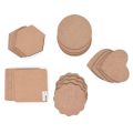 20pcs Set Laser Cut Shapes Mdf Plain Wood Boards For Art And Craft 4x4 Inch - 3.2mm Unfinished Slices Round Heart and Square Mdf Cutouts For Art And Craft For Resin Art, Mandala Art, Pyrography, Painting (Set Of 4 in each shape). 