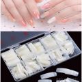 High Quality Pack of 100 Artificial Nails with Glue, False Nails, Acrylic Nails Kit, French Nails. Acrylic French Nails - Best Selling Product. 