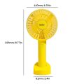 Handheld Small Desk Fan 3 Speed 1200mAh Cooling Fan USB Rechargeable Air Cooler Detachable Base for Home Office Travel Dormitory. 