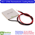 TEC1-12706 12V 6A 72W Peltier Thermoelectric Cooling Module Plate for DIY & Mini Fridge by Electrica. 