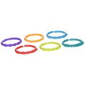 Baby Toys Rainbow Kids Teether Dolls Chain Clutch Ring Toy Links Holder for Hanging on Cirb Playpen Stroller 0-12 Months. 