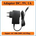 5volt Power Adapter takes an AC INPUT of 100-240V and gives 5V  DC output 5 Volts 1 Amp and 2 Apm. 