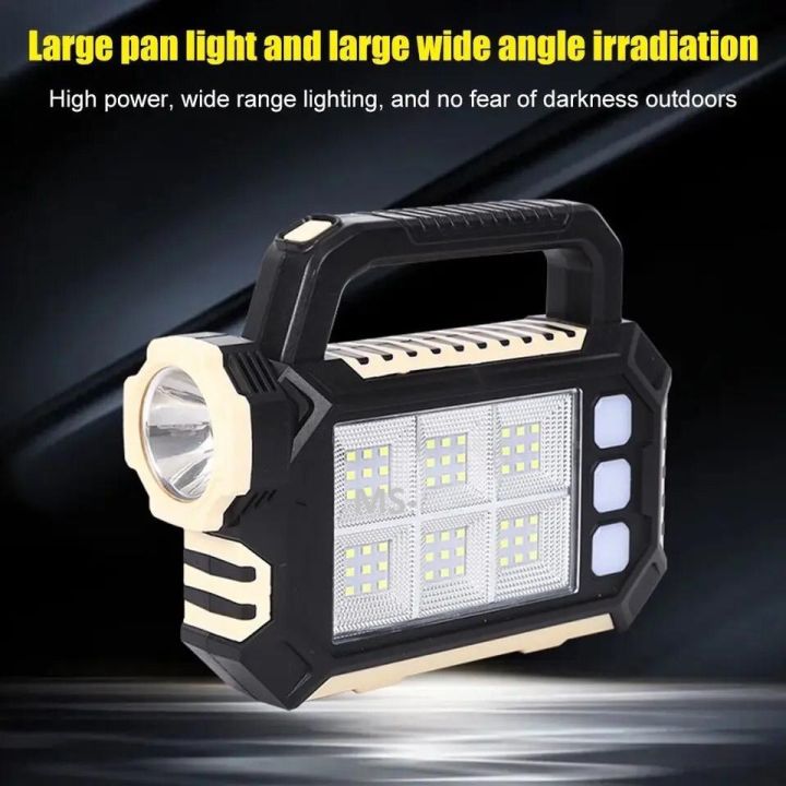 Genuine%20Portable%20Powerful%20Solar%20LED%20Flashlight%20With%20COB%20Work%20Lights%20USB%20Rechargeable%20Handheld%203%20Lighting%20Modes%20Outdoor%20Solar%20Torch%20Light%20-%20Image%202