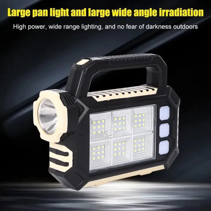 Genuine%20Portable%20Powerful%20Solar%20LED%20Flashlight%20With%20COB%20Work%20Lights%20USB%20Rechargeable%20Handheld%203%20Lighting%20Modes%20Outdoor%20Solar%20Torch%20Light%20-%20Image%204