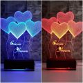 Customised heart shaped illusion lamp. 