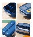 4 Compartments Bento Box With Fork, Kids Lunch Box with Accessories, Lunch Box, Kids School Tiffin Box. 