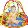 Baby Play Mat Activity Gym Foldable Laying Mat with Hanging Rattles, Washable Baby Play Mat Gym for 6+ Months Baby (Multicolor). 