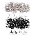 5x50 Set Sewing Hooks and Eyes Closure for Bra Clothing Dress Fasteners Black. 