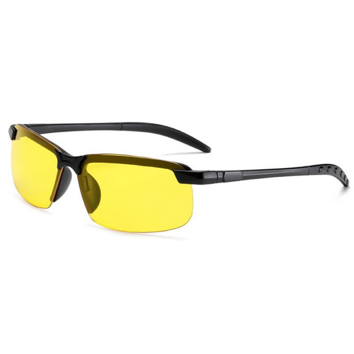 Night Vision Glasses Anti-Glare Driving Goggle Men Half Frame Polarized Sunglasses Driver Outdoor UV400 Day and Night Glasses