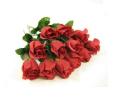 Pack of 18 Valentine's Day Gift For Lovers Red Rose Silk Artificial Flowers for Wedding Home Party Decoration. 