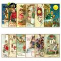 Retro-style New Year Cards Vintage Happy New Year Greeting Cards with Gold Foil Accents Perfect for Family Friends Set of 12/24 Pcs Retro Illustrations Holiday Cards New Year Cards. 