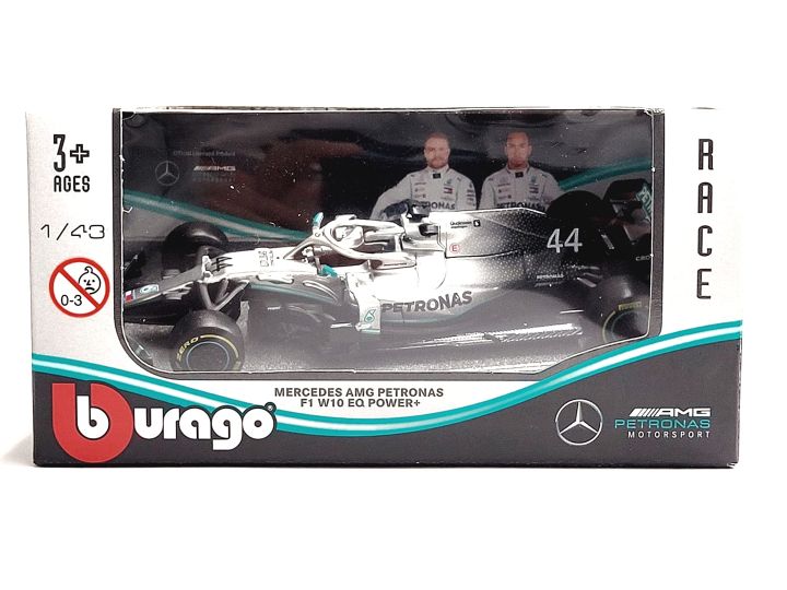 1/43%20BBurago%202019%20Formula%201%20Mercedes%20AMG%20Petronas%20F1%20W10%20EQ%20Power+%20#44%20Lewis%20Hamilton%20Formula%20One%20Car%20Model%20-%20Image%202