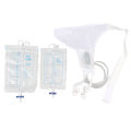 Female Urine Catheter Bags Set, Safe Wearable Urinal Collector Adjustable Cross Valve Switch for Bedridden Patient for Hospital. 