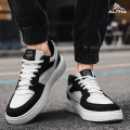 Alpha Wear Black & White Sneakers for Men & Women | Unisex Casual Shoes | Lightweight Fashion Joggers with Thick Sole | Comfortable Walking Shoes for Daily Wear | UK Size 6–11. 