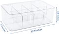 Fast Forward Stackable Tea Bag Organizer with Clear Lid - Ideal for Countertops, Kitchen Cabinets, and Pantry - Versatile Tea Bag Holder for Sweeteners and More (Clear). 