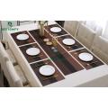 7Pcs Table Mat & Table Runner Set Heat Resistant Placemats, Stain Resistant Washable PVC Table Mats for Dining Table Woven Placemat. 