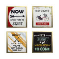 4 Piece Set Framed Wall Hanging Photo Frame Motivational Office Decor Art. 