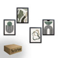 Aesthetic Photo Frame set of 4 A4 Size Photo Frames for Home and Office decoration - Customizable Photo Print, Home Decoration Picture Gallery for Living Room Bedroom Study Room. 