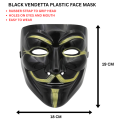 Hacker Mask Ghost Dancer V Character Vendetta Mask joker Horror Mask - Anonymous V Vendetta Mask – Black, White, Gold & Silver – Hacker, Cosplay & Halloween Costume Mask for Adults & Teens. 
