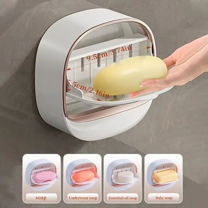 Luxury%20Soap%20Holder%20with%20Drain%20Tray,%20Waterproof%20Soap%20Dish%20with%20Drainage%20Box,%20Soap%20Box,%20Soap%20Dish%20with%20Lid,%20Wall%20Mounted%20Drain%20Soap%20Box%20with%20Flip%20Lid%20for%20Bathroom%20-%20Image%203