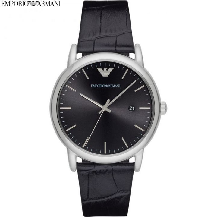 Emporio Armani Luigi Black Leather Quartz Watch AR2500 Daraz.pk