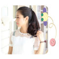 38CM Wig Ponytail Female Ponytail Natural Convenient Grasping Clip-on Curly Hair Ponytail Wig Ponytail Curly Hair Short Wig Extension(Dark brown). 