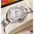 OLEVS watch for women original waterproof fashion diamond dial luminous calendar Stainless steel relo for women Women Casual Watches 9945. 