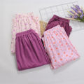 Middle-aged and elderly ladies aunt autumn pants TC cotton granny warm printed leggings plus size fat pants factory. 