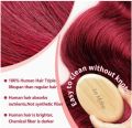 100% Real Human Hair Wig 13x4 HD Swiss Front Lace Full Head Cap Glueless Pre Plucked Dyeable Straight Light Body Wave Natural Hairline 30"inches Long Adjustable Elastic Band for Girls Women Ladies Cancer Chemotherapy Patient - Burgundy Beetroot. 