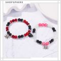 ShopSphere 2Pcs/Set Gwen and Miles |Spider man and Spider girl | Me and Who Couple Magnetic Halloween Spider Heart Attract Chain Bracelets Couple Jewelry. 