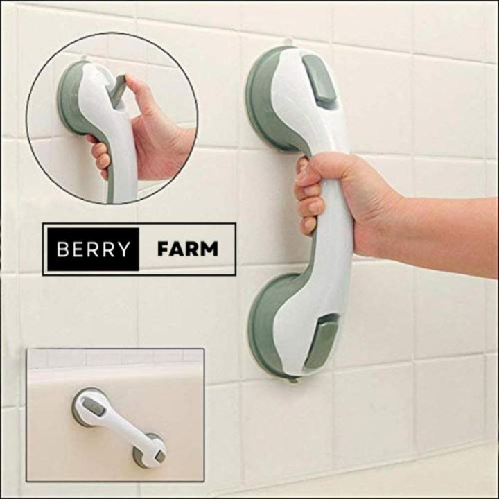 Bathroom Grab Bar, Strong Suction Shower Handle & Bathroom Balance Bar Anti-Slipping Suction Cup Support Assist Handle Grip Hand Rail Helping Tool Wall Mount for Elderly & Children